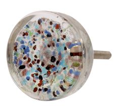 Mixed Color Flat  Glass Cabinet Knob